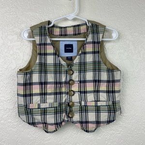Baby Gap plaid suit vest